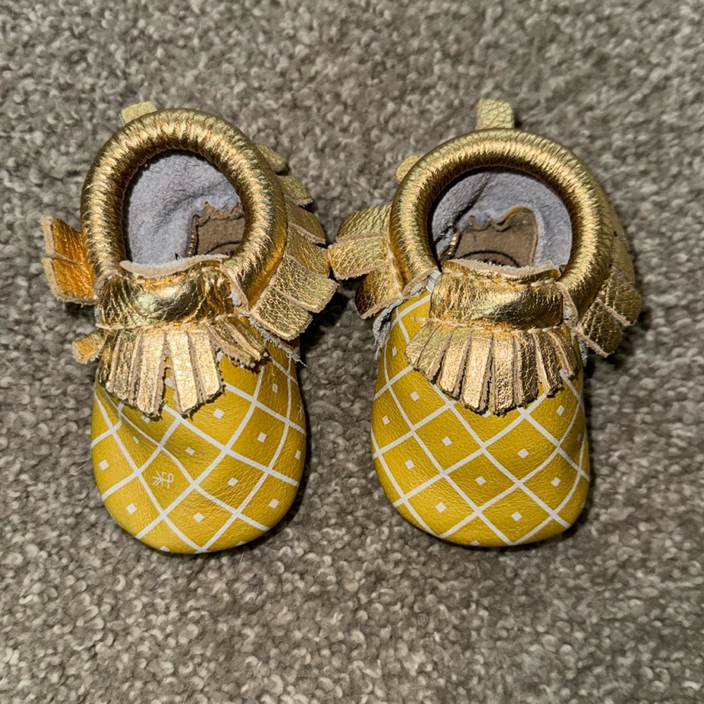 Freshly picked soft sole pineapple moccasins